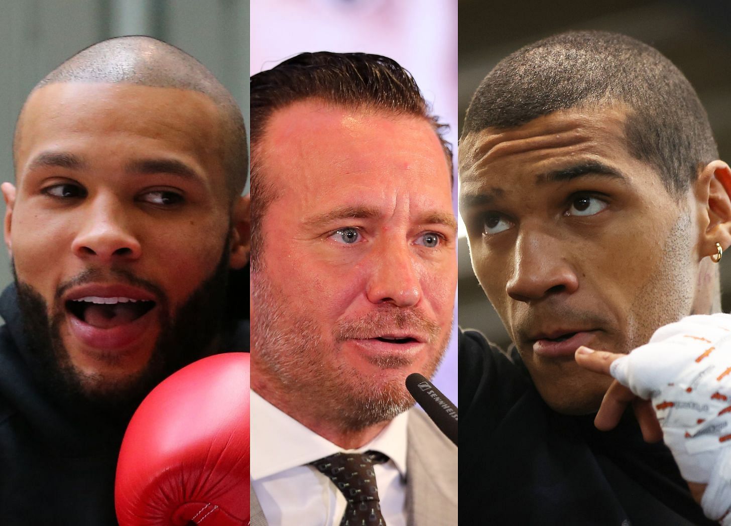Chris Eubank Jr (left), Kalle Sauerland (center), Conor Benn (right)