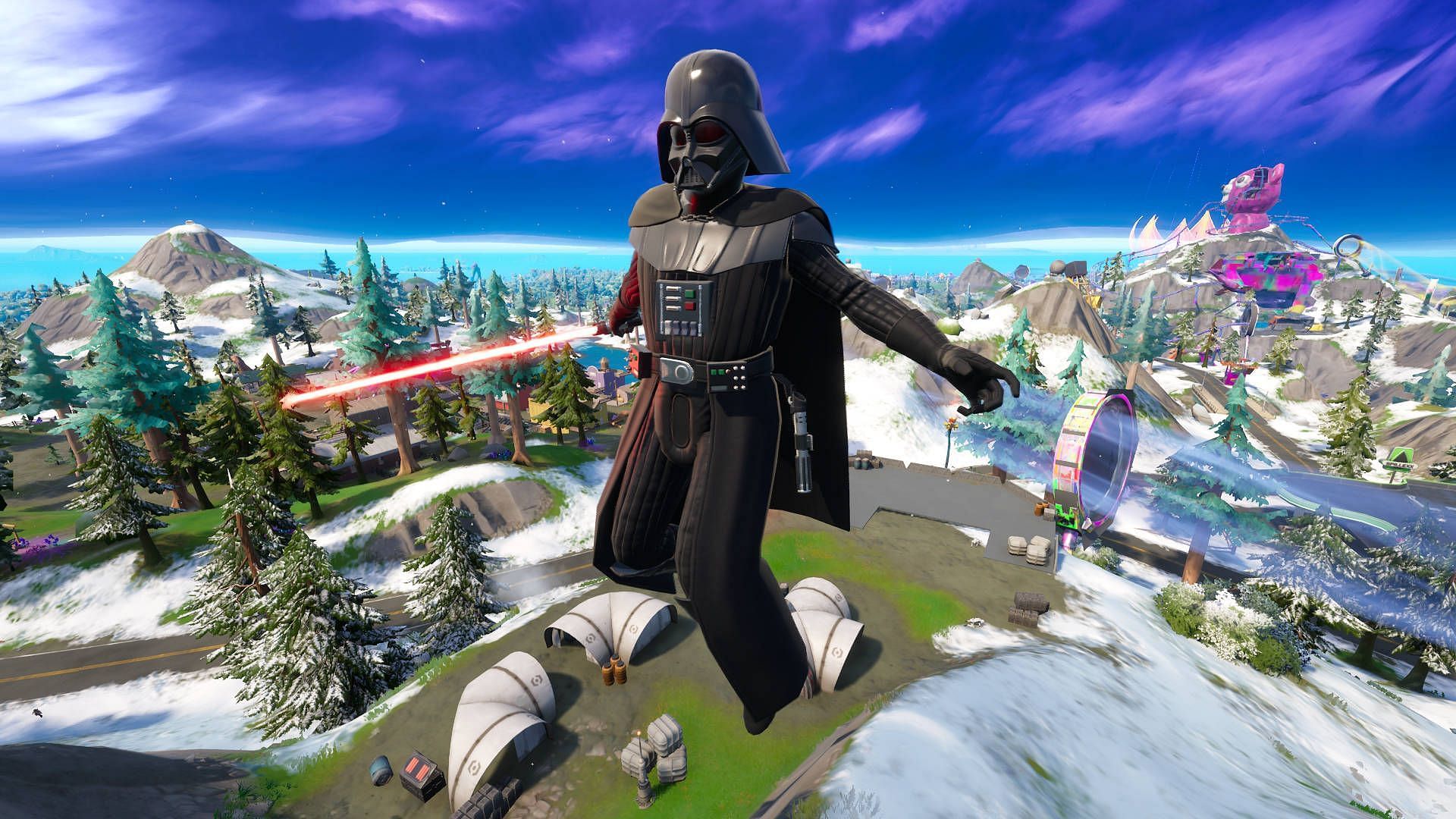 Darth Vader has a secret reactive feature in Fortnite Battle Royale (Image via Epic Games)