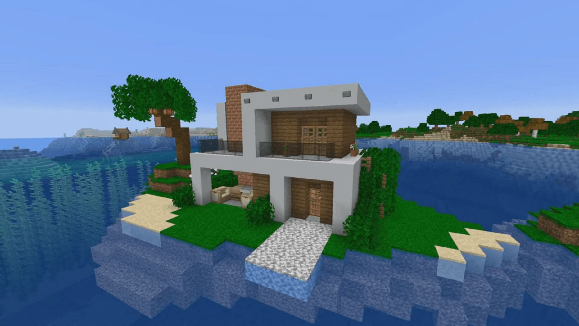 This seaside house is perfect for a survival island scenario (Image via Smithers Boss/YouTube)