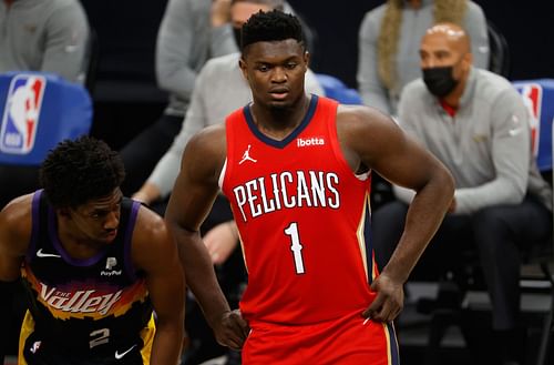 Zion Williamson's contract extension contains protections for the Pelicans. (Image via Getty Images)