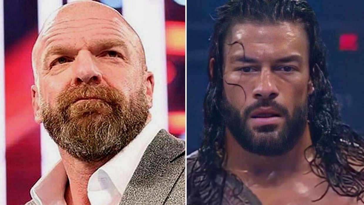 Triple H (left), WWE Universal Champion Roman Reigns (right)