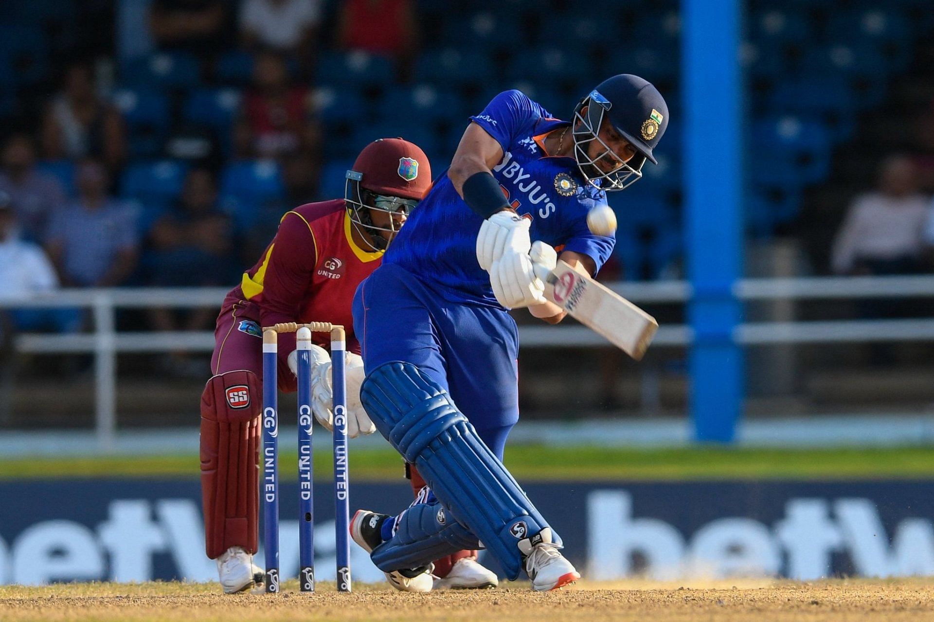 Axar Patel played a blazing knock in the second ODI against the West Indies [P/C: Twitter]