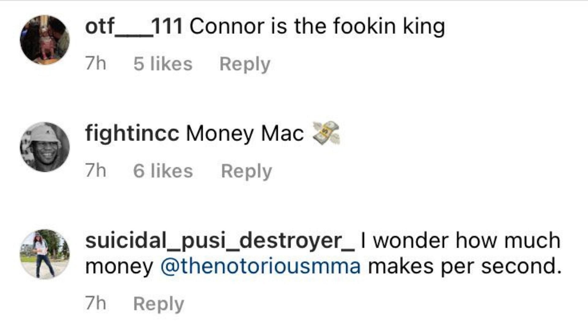 Fans react to Conor McGregor's post