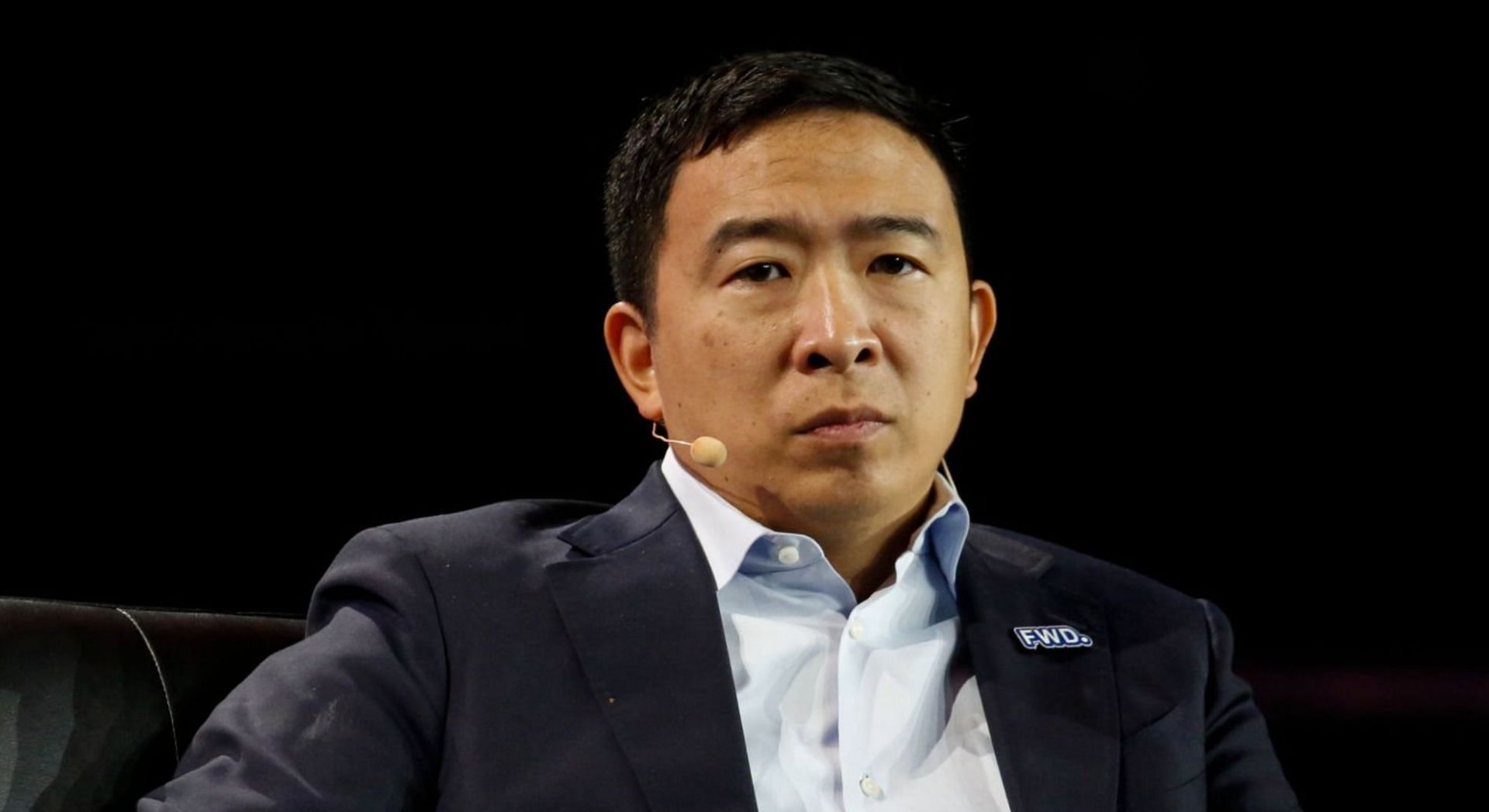 Andrew Yang recently announced the launch of a new Forward political party (Image via Marco Bello/Getty Images)