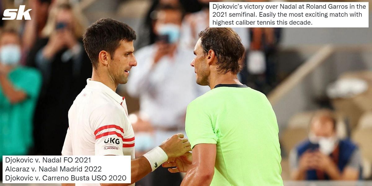 Tennis fans make their picks on the most iconic ATP match since 2020