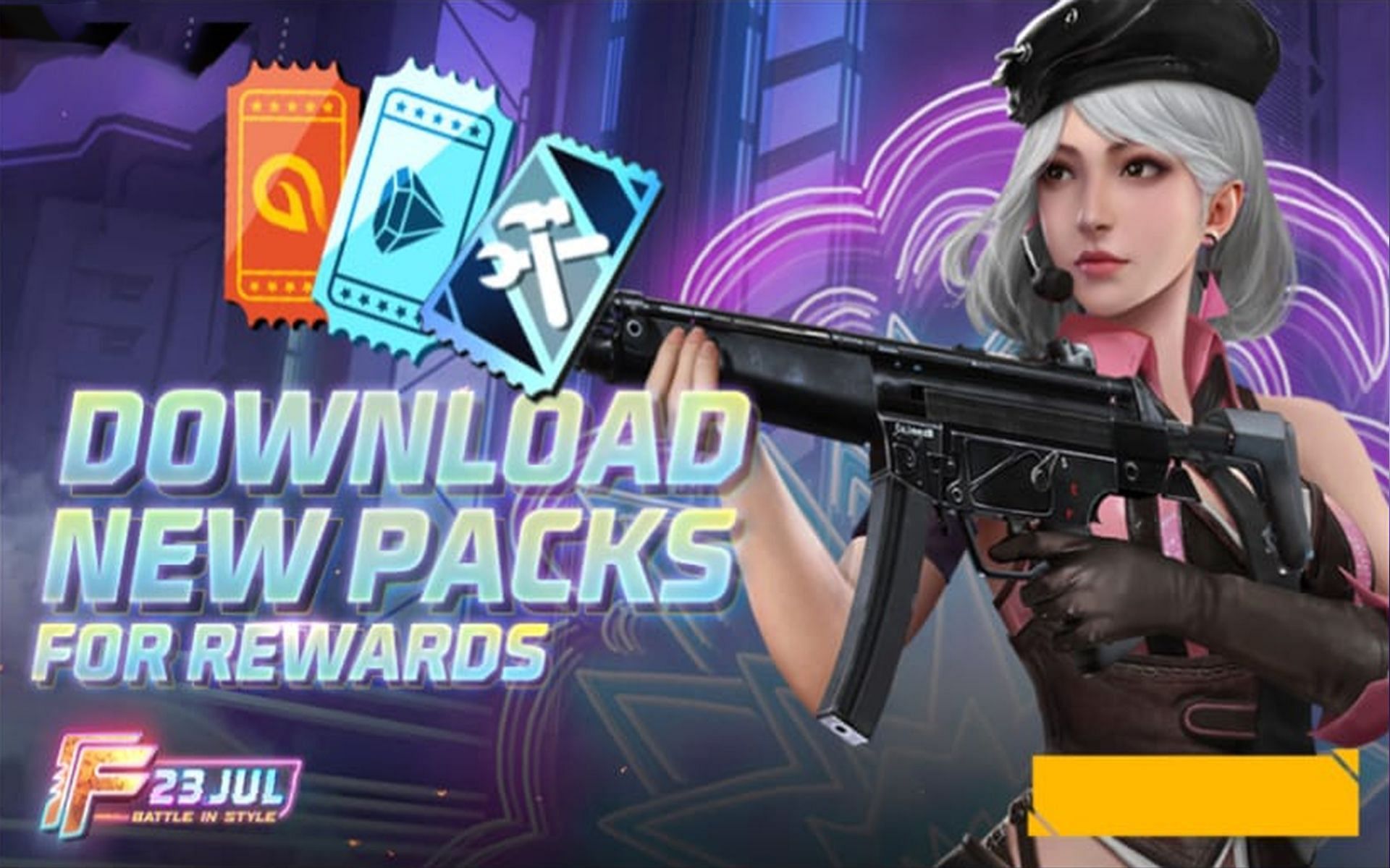 Players can download resource packs to win Diamond Royale Voucher, Incubator Vouchers, and Craftland Room Card (Image via Garena)