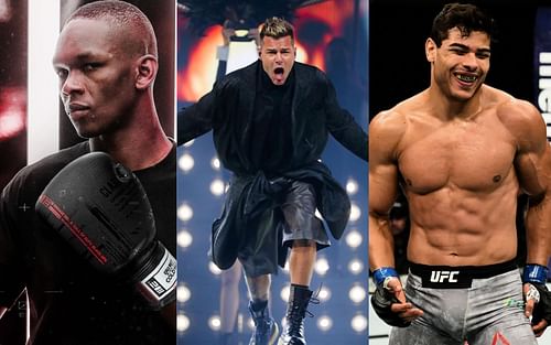 Israel Adesanya (left), Ricky Martin (center), Paulo Costa (right) [Images courtesy: @stylebender, @ricky_martin, @borrachinhamma and @sayowood via Instagram]