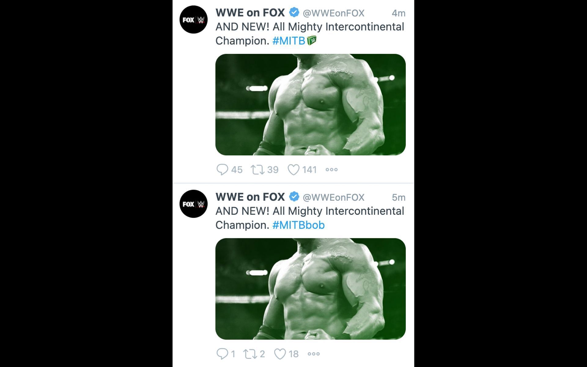 WWE on FOX's botched tweet