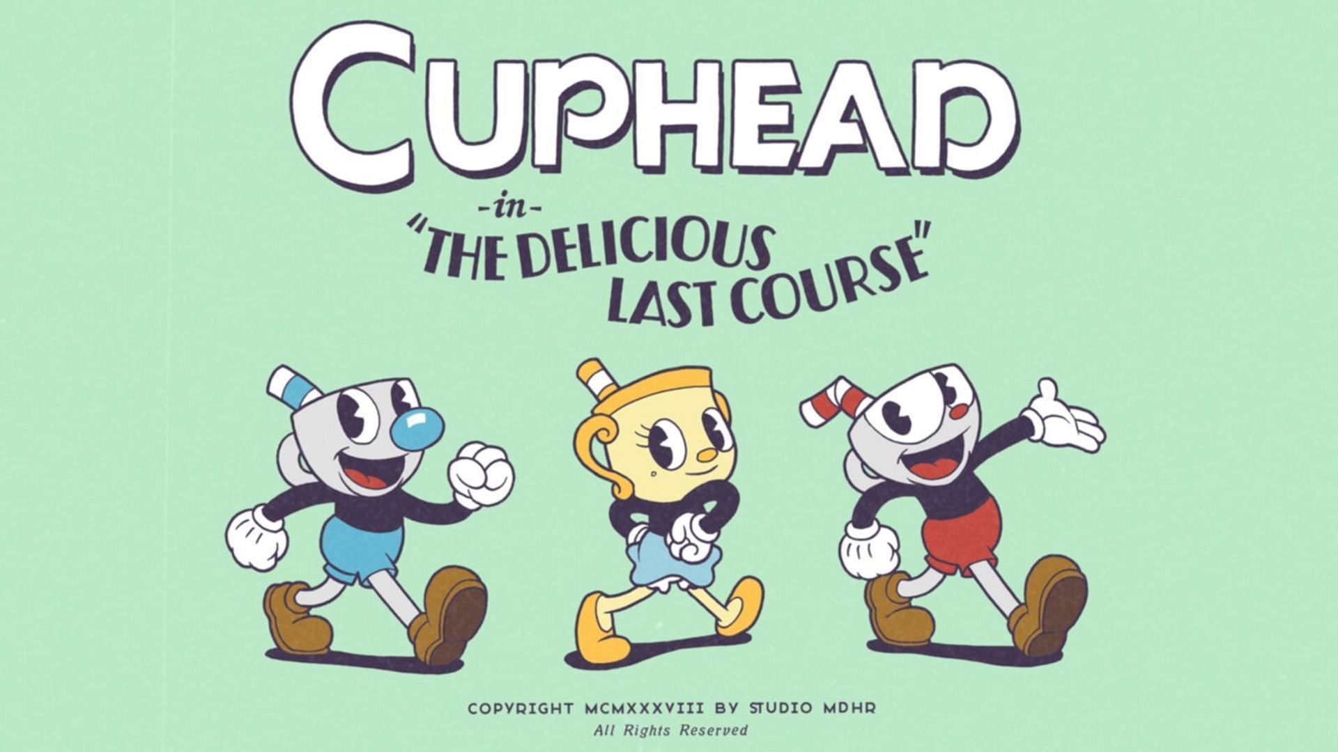 Promotional artwork for Cuphead&#039;s &quot;The Delicious Last Course&quot; DLC (Image via Studio MDHR)