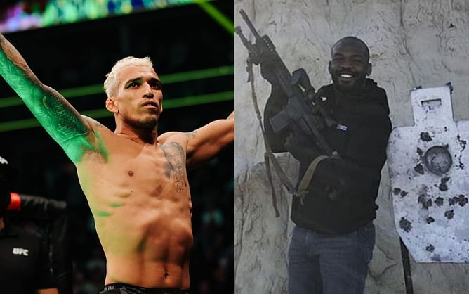Charles Oliveira channels his inner Jon Jones as he goes shooting in the desert