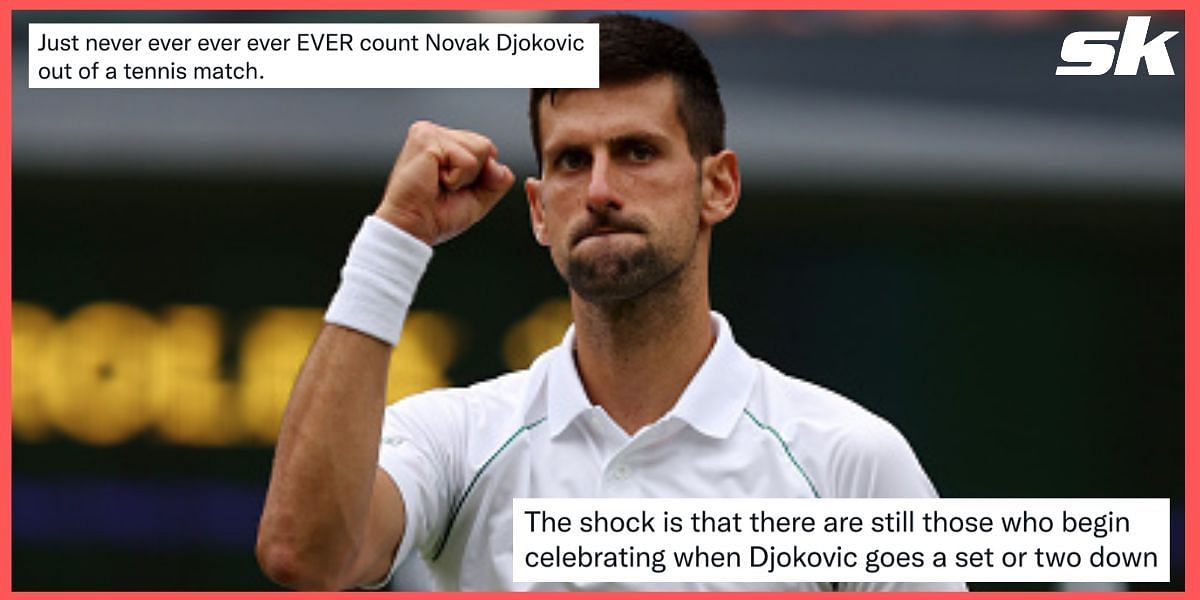 Novak Djokovic came from behind to beat Jannik Sinner at the 2022 Wimbledon Championships