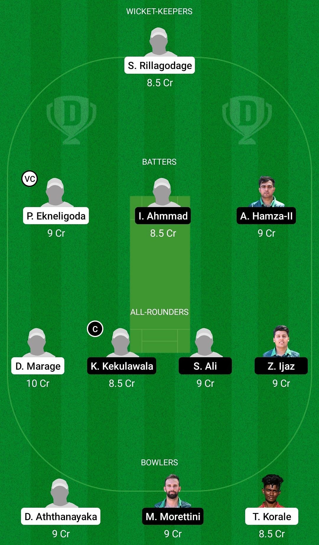 Dream11 Team for Roma CC vs Roma Capannelle - ECS Rome T10 2022.