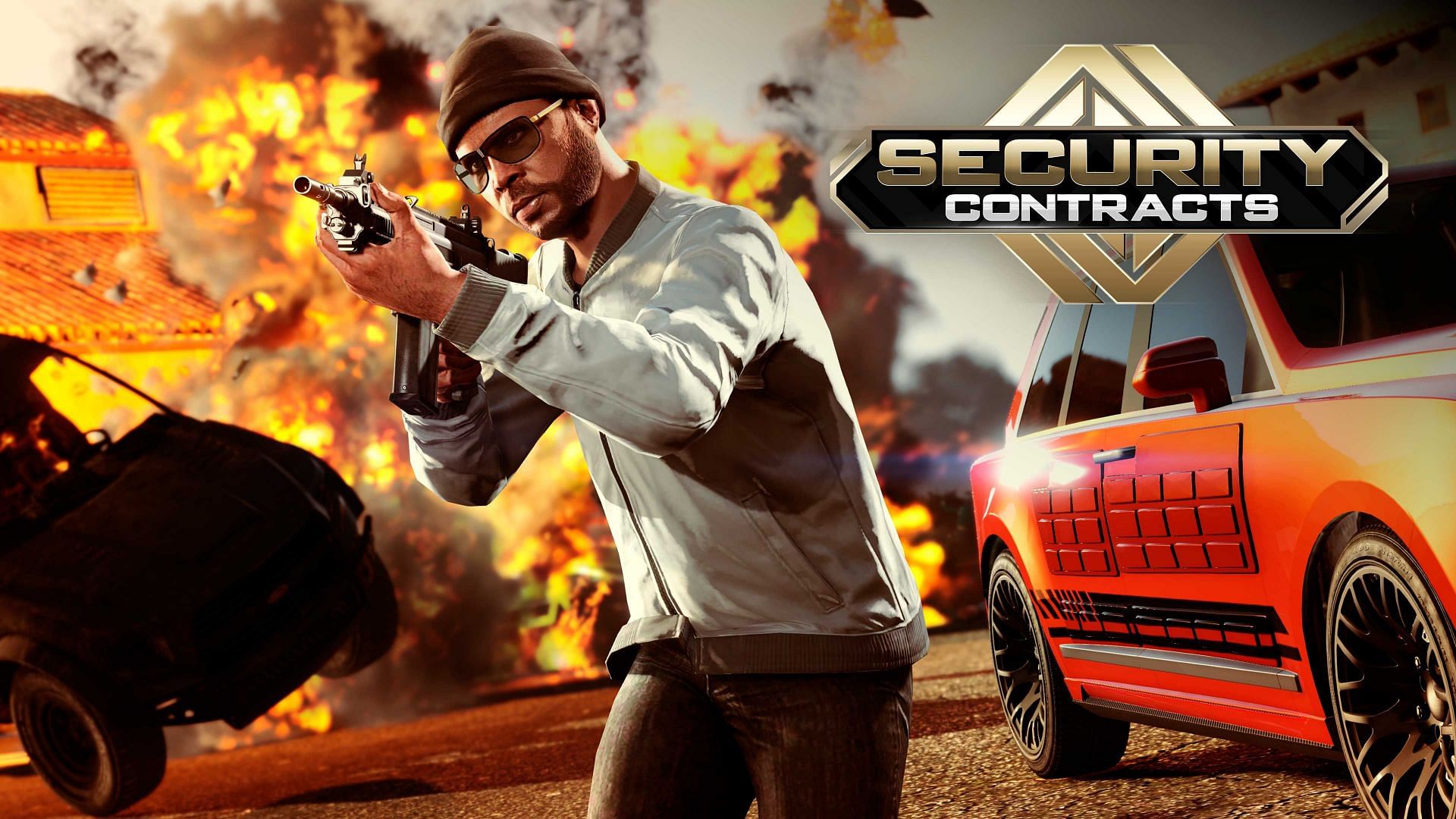 A promotional image featuring Security Contracts (Image via Rockstar Games)