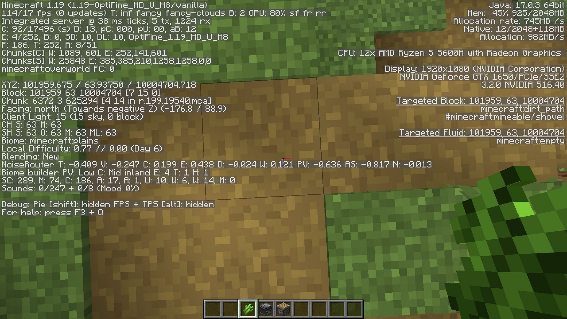 Debug screen (Image via Minecraft Java 1.19 update)