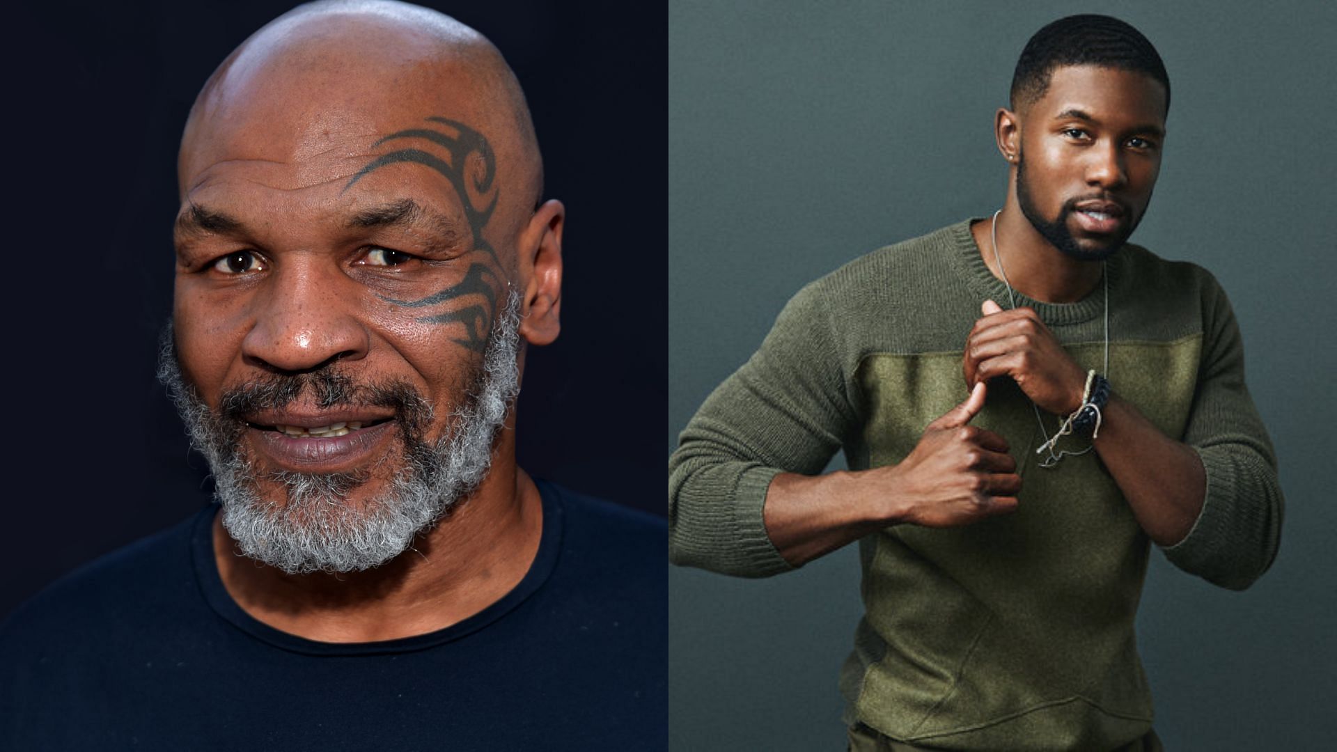 Mike Tyson (L) and Trevante Rhodes (R)