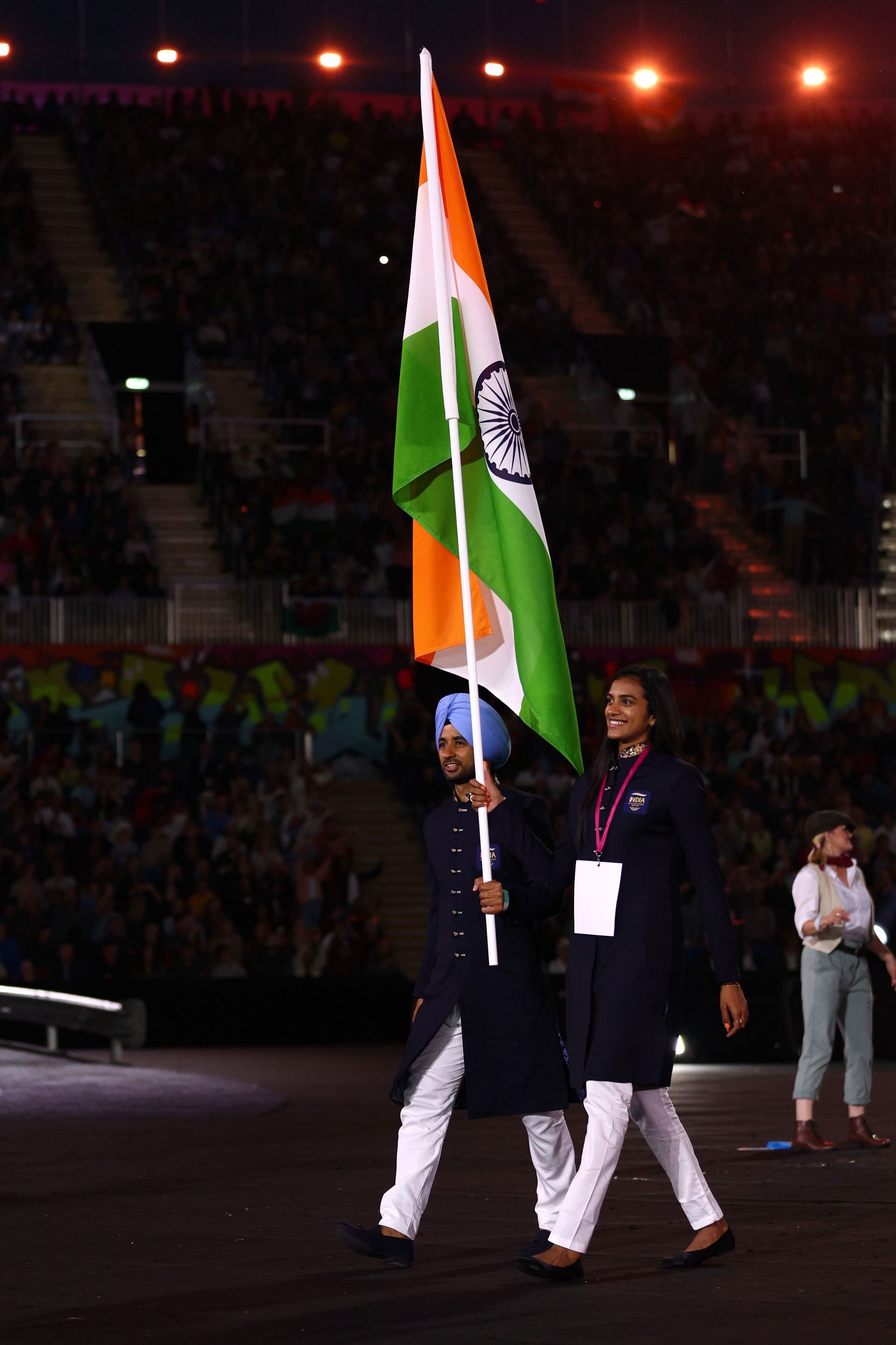 Manpreet Singh and PV Sindhu. (PC: Getty)