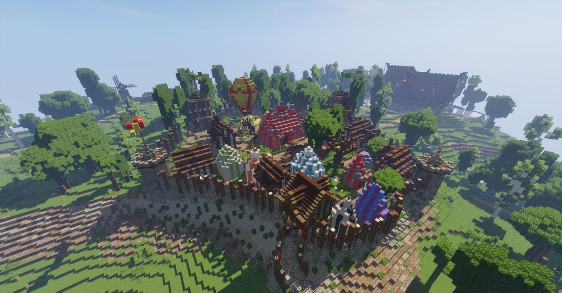 A base in MassiveCraft&#039;s Factions world (Image via MassiveCraft.com)