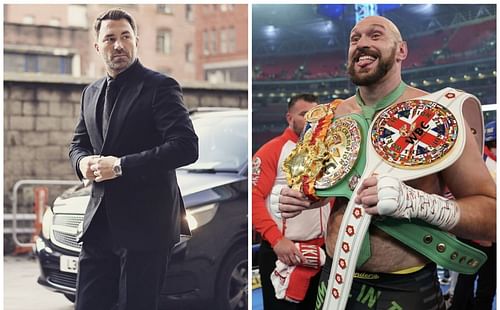 Eddie Hearn (left), Tyson Fury (right) - Images via @eddiehearn, @frank_warren_official on Instagram