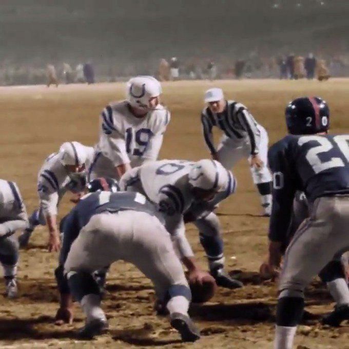 Colts' 1958 championship win over Giants voted greatest game; Ice Bowl 3rd