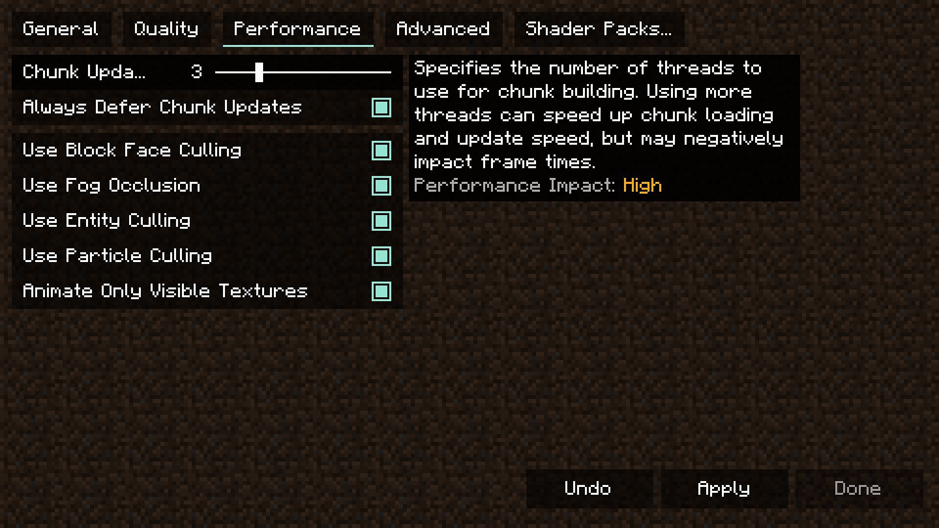 Technical settings that come with Sodium drastically improve FPS (Image via Minecraft 1.19 update)