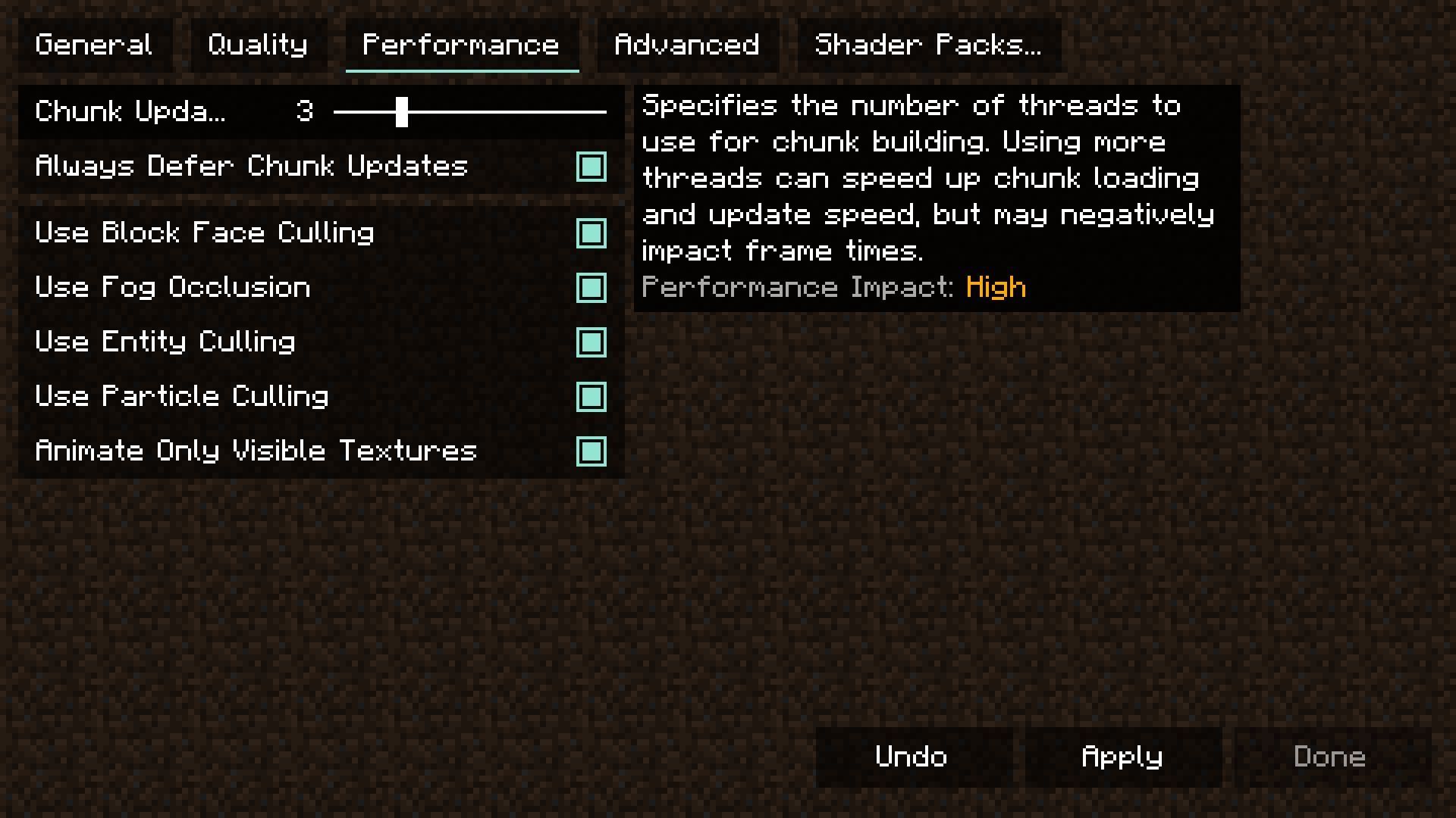 Technical settings that come with Sodium drastically improve FPS (Image via Minecraft 1.19 update)