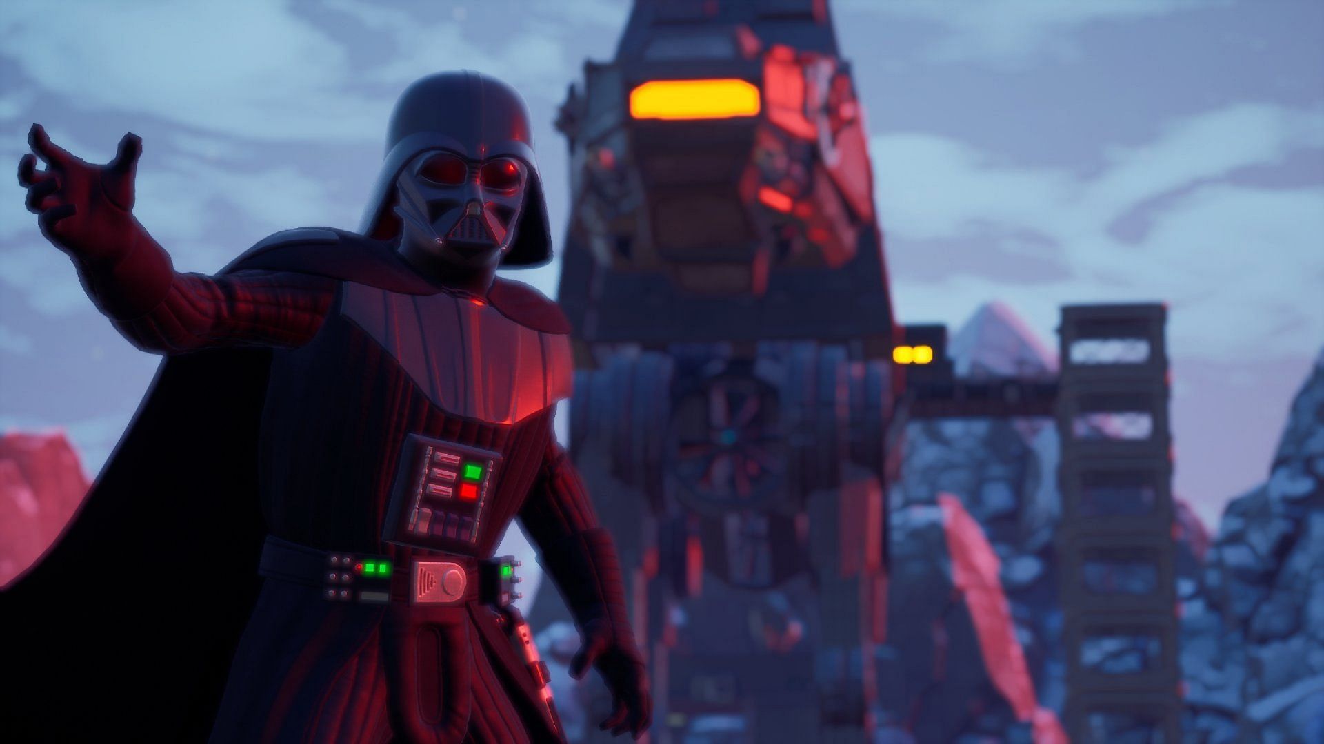 Darth Vader is not a fan of the desert biome in Fortnite Chapter 3 Season 3 (Image via Twitter/okernz_)