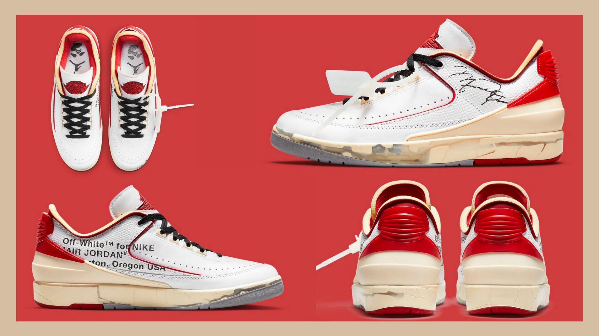 Take a look at the White and Red AJ2 Low shoe (Image via Sportskeeda)