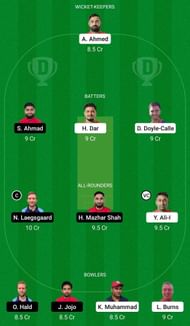 Dream11 Team for Spain vs Denmark - ICC Men’s T20 World Cup Europe Qualifier Group C 2022.