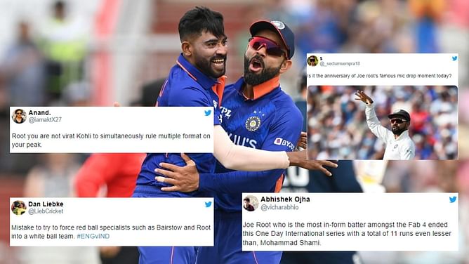 "Virat Kohli has more runs in one innings than Joe Root has in the entire ODI series" - Fans troll Root for two ducks in three games against India