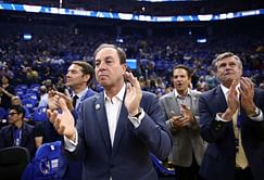 "The Warriors are sensitive to the concept that they bought the championship" - Brian Windhorst on Joe Lacob calling the NBA's luxury tax system very unfair, says there will be discussions in the next CBA