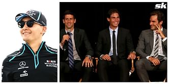 "You've got probably the three greatest tennis players of all time, with three totally different approaches to their game" - George Russell on Roger Federer, Rafael Nadal and Novak Djokovic