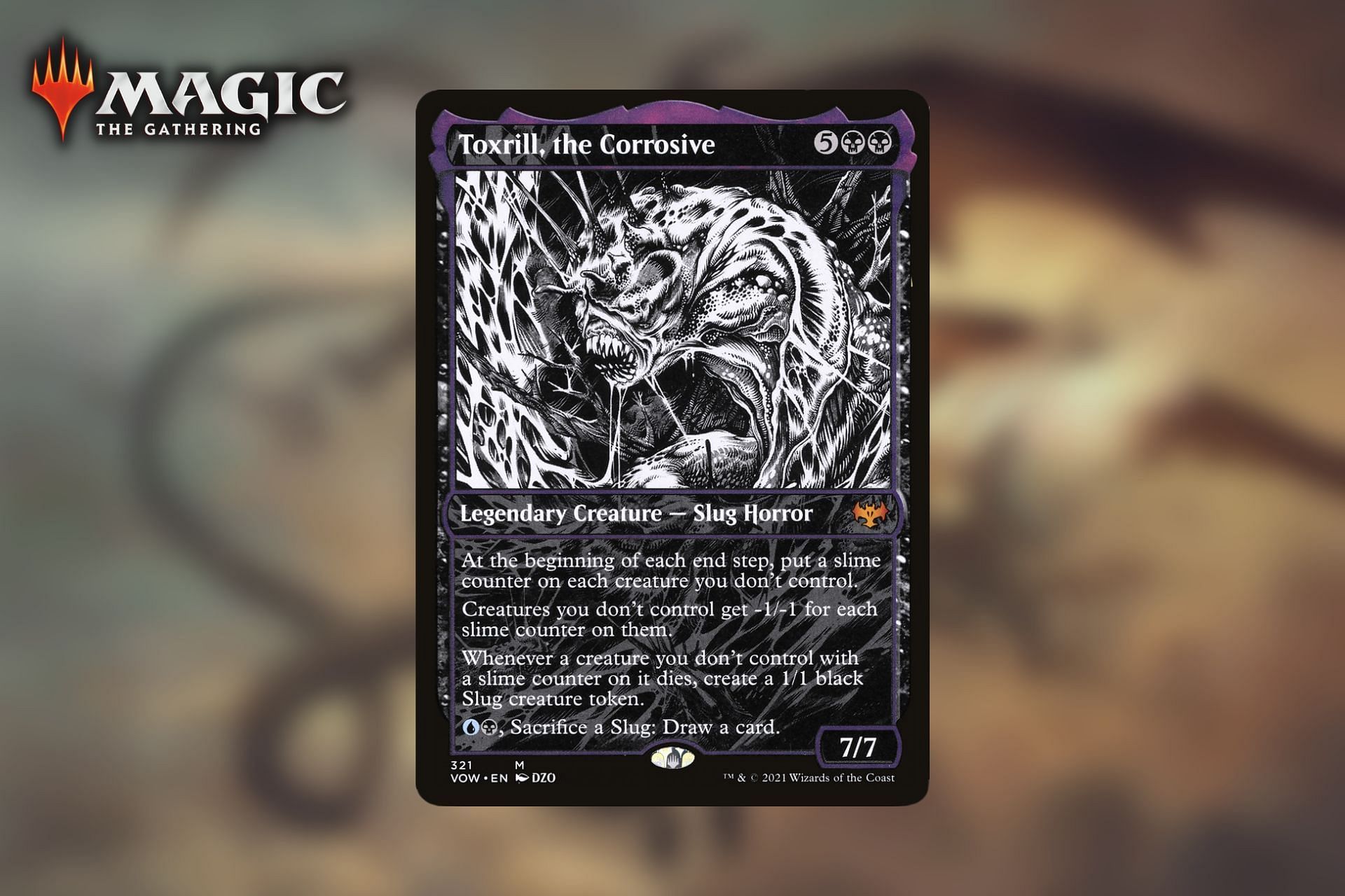 There aren&#039;t enough Slugs in Magic: The Gathering, but Toxrill helps (Image via Sportskeeda)