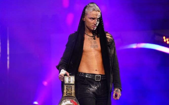 Watch: Current champion shows off new tattoo mocking AEW star Darby Allin