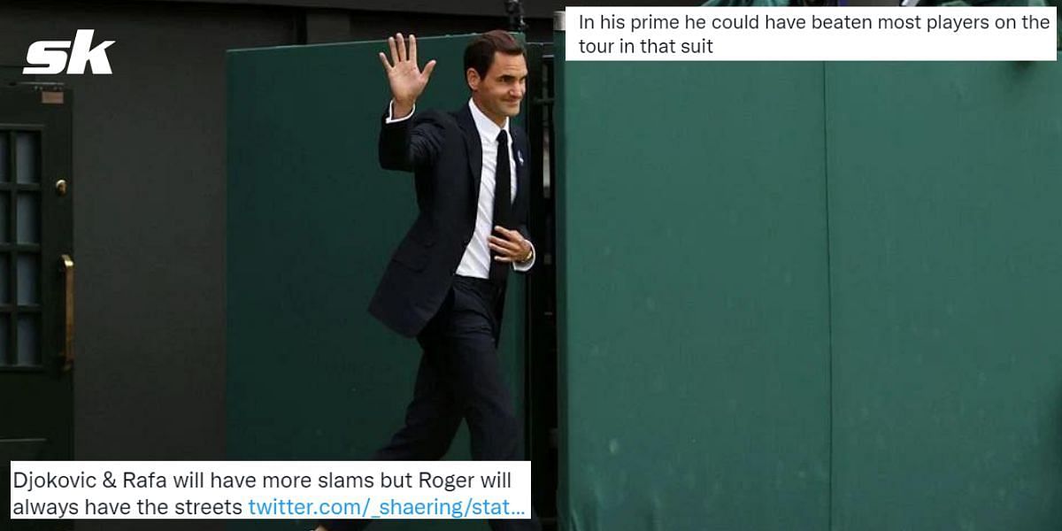 Tennis fans react to Roger Federer&#039;s arrival on Centre Court at Wimbledon