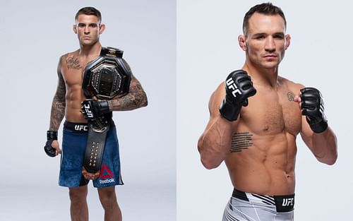 Dustin Poirier (L) and Michael Chandler (R)