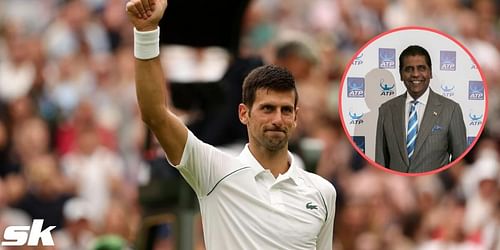 Novak Djokovic and Vijay Amritraj