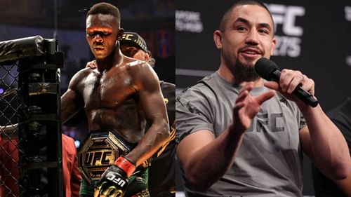 Robert Whittaker (R) had his say on backlash over Israel Adesanya's (L) performance at UFC 276