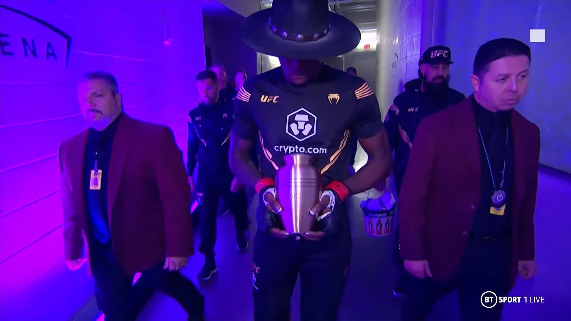 Israel Adesanya comes out dressed as The Undertaker at UFC 276