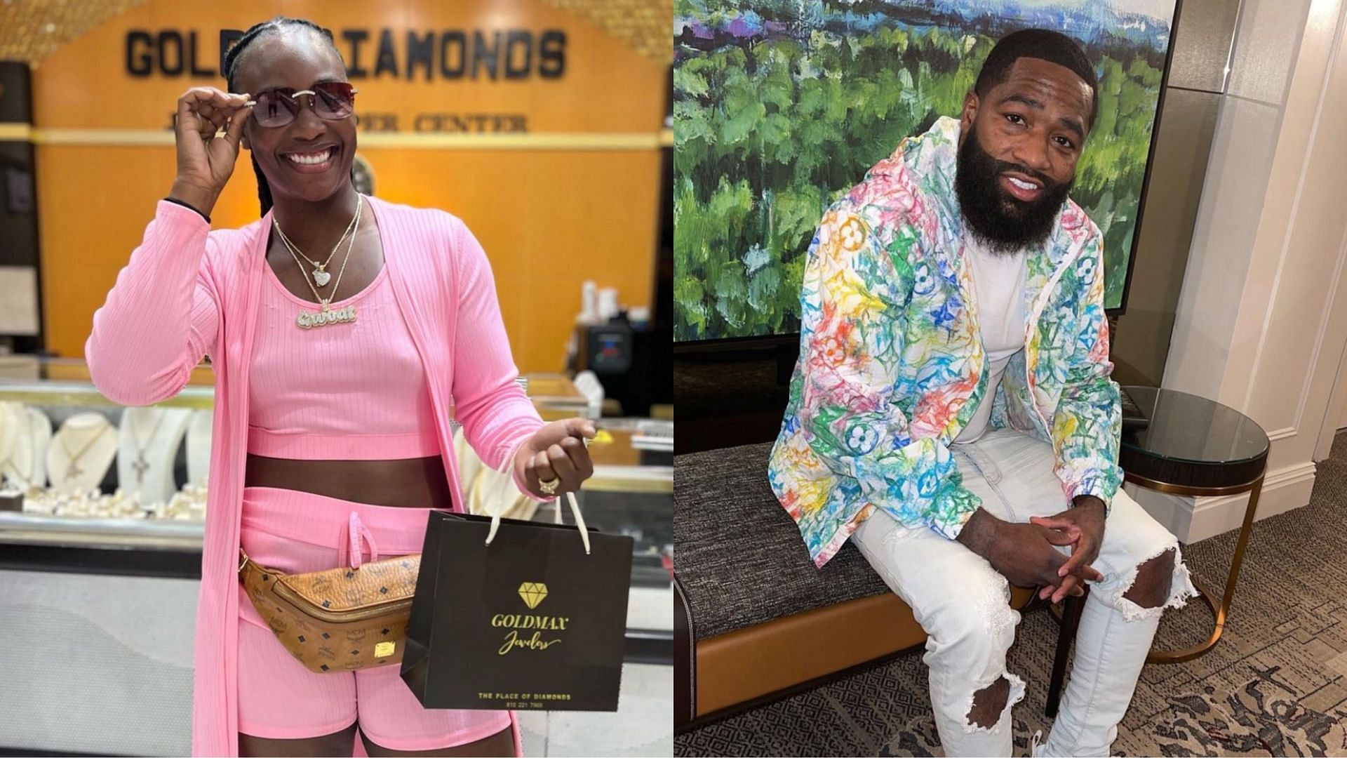 Claressa Shields (left, @claressashields), Adrien Broner (right, @adrienbroner) [images courtesy of Instagram]