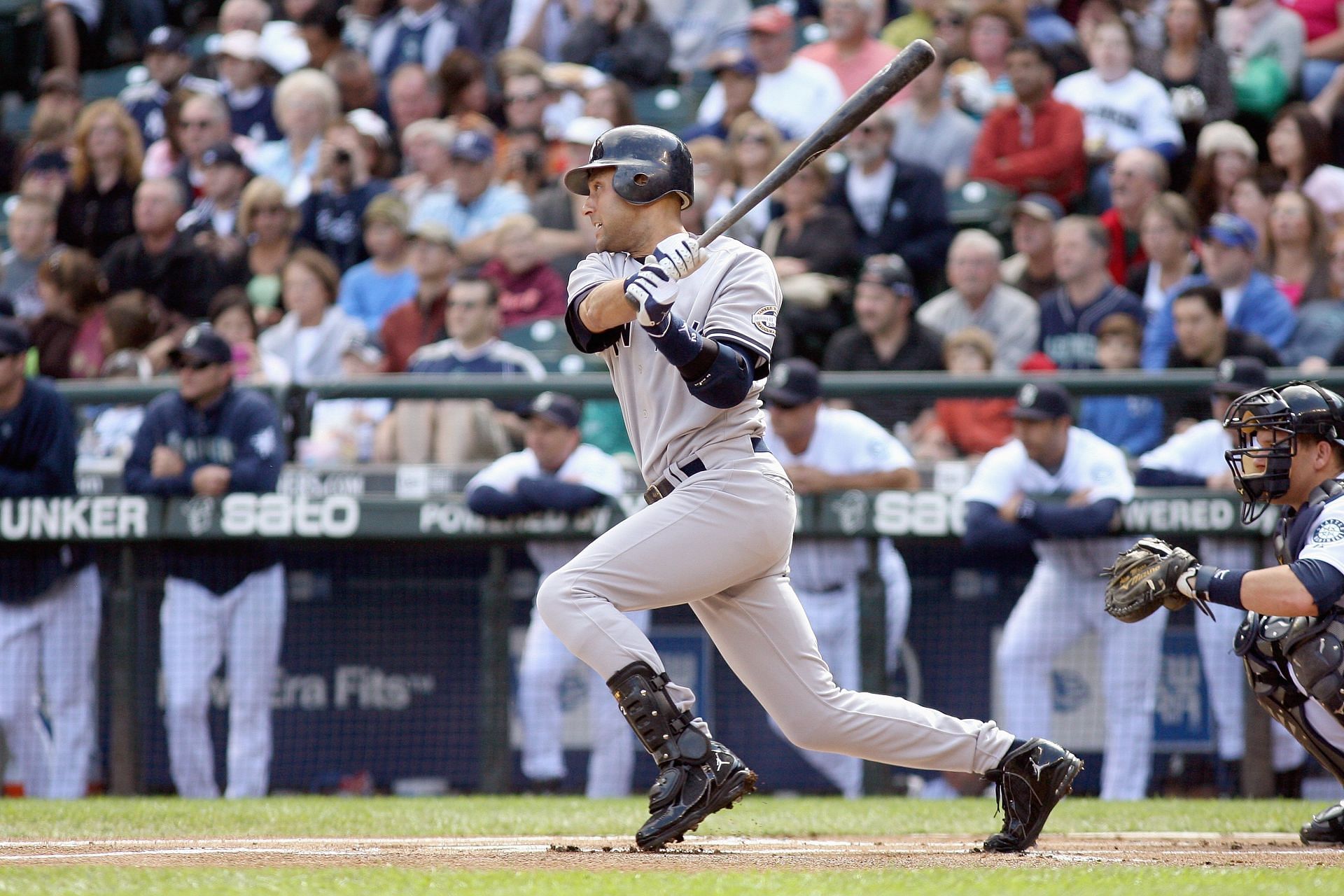 Jeter at bat, New York Yankees v Seattle Mariners.