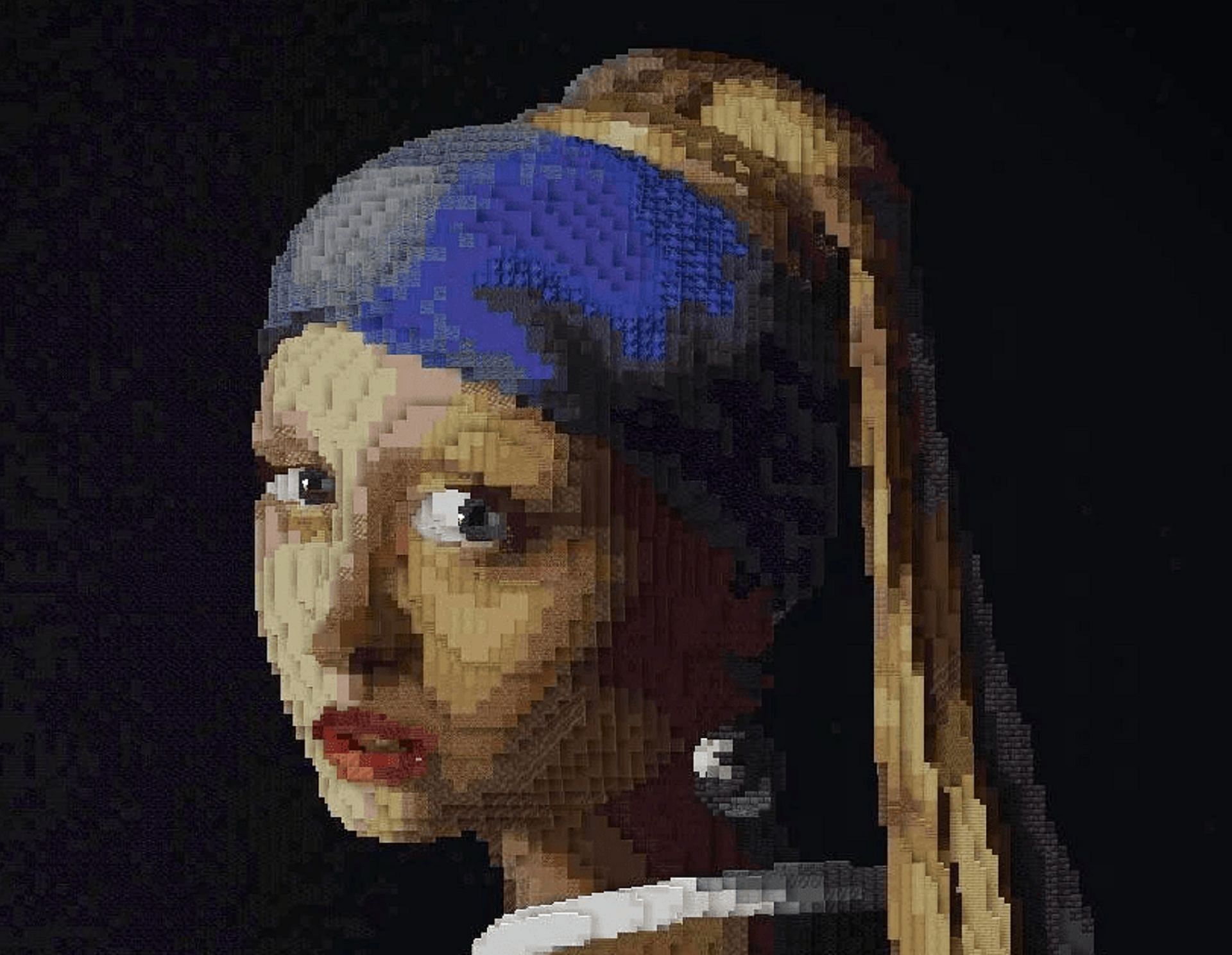 One of the most recognizable classical art pieces recreated in Minecraft (Image via u/EquyNoxious/Reddit)