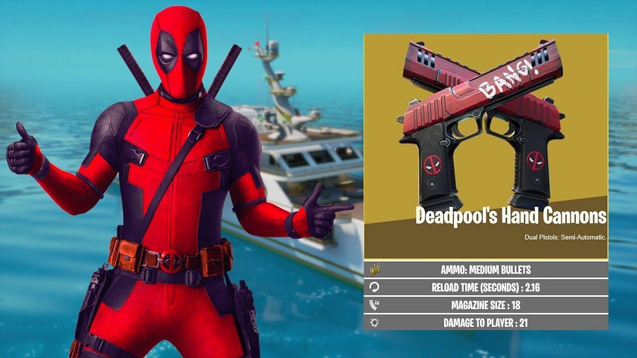 Deadpool&#039;s Hand Cannons can&#039;t be in Creative (Image via Evolve Jake/YouTube)