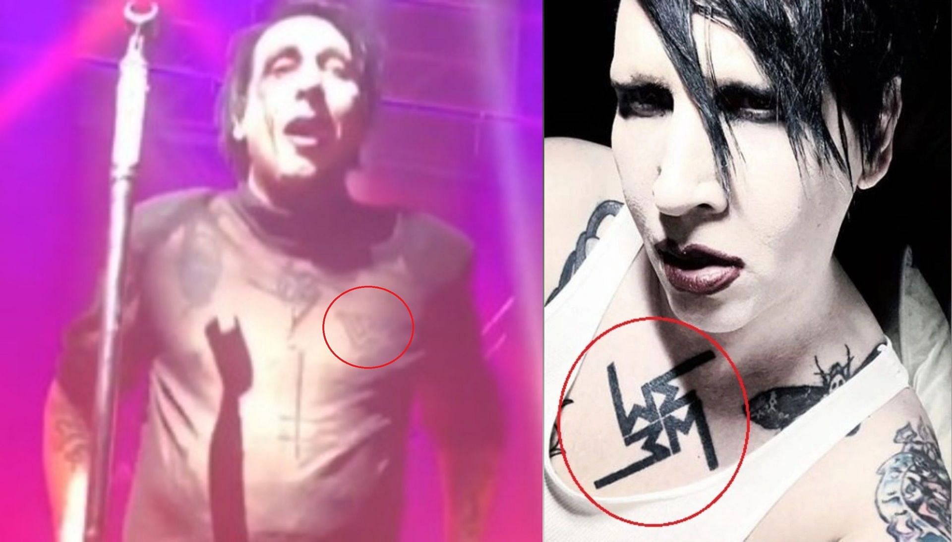 Marilyn Manson&#039;s Swastika Tattoos (Image via marilynmanson/Instagram)