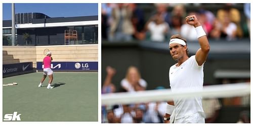 Rafael Nadal is back to light training.