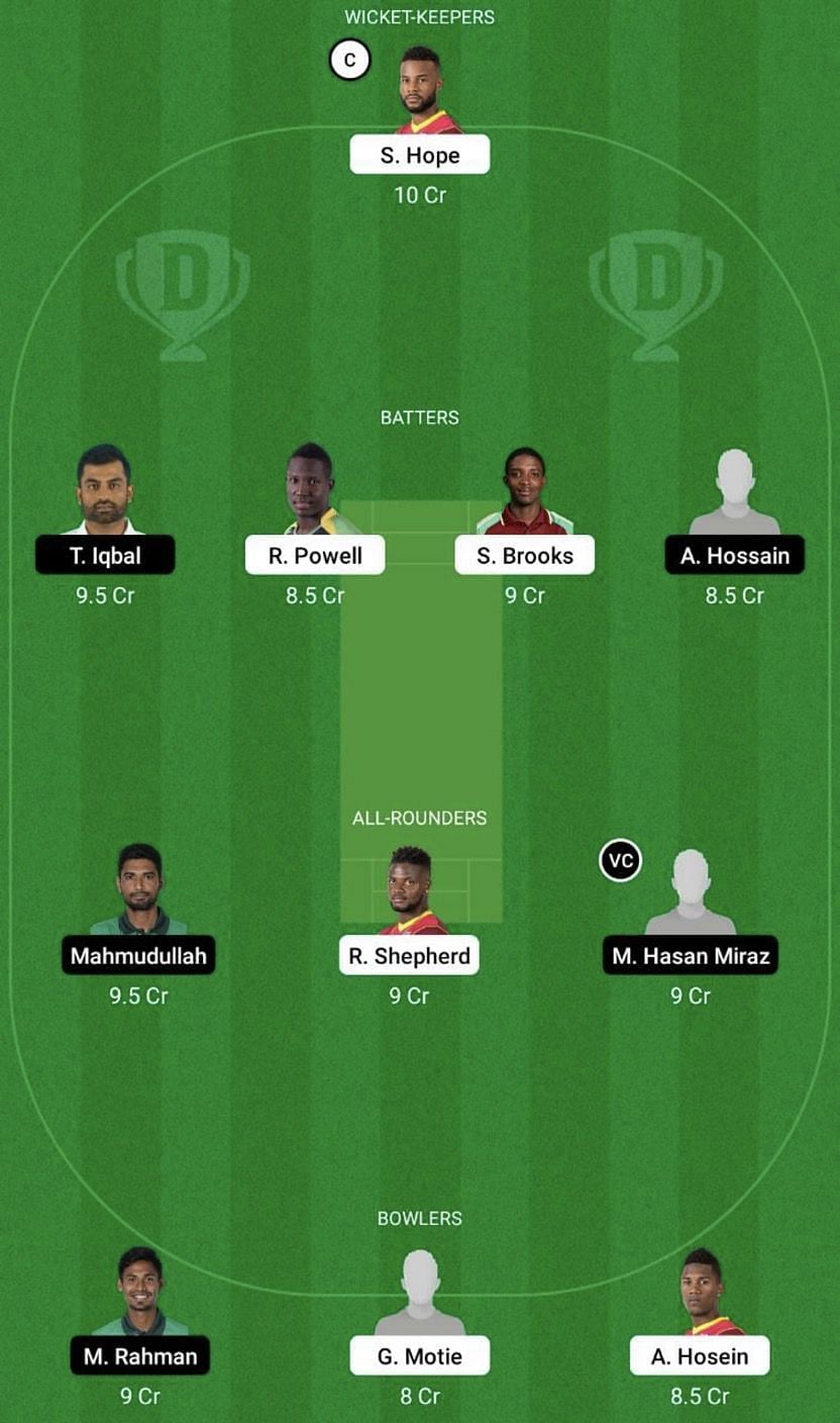 WI vs BAN Dream11 Fantasy Tip #1 - 2nd ODI.