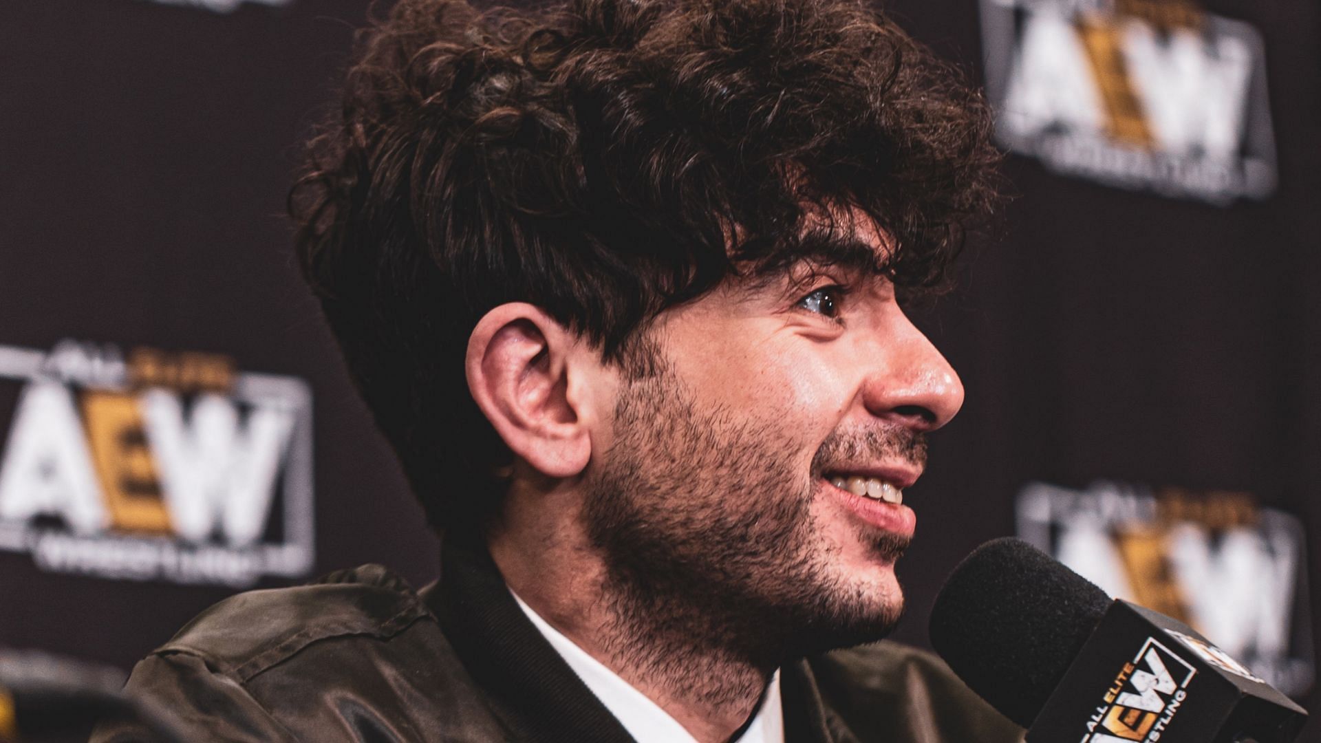 Tony Khan at AEW Double or Nothing 2022 post-show media scrum (credit: Jay Lee Photography)