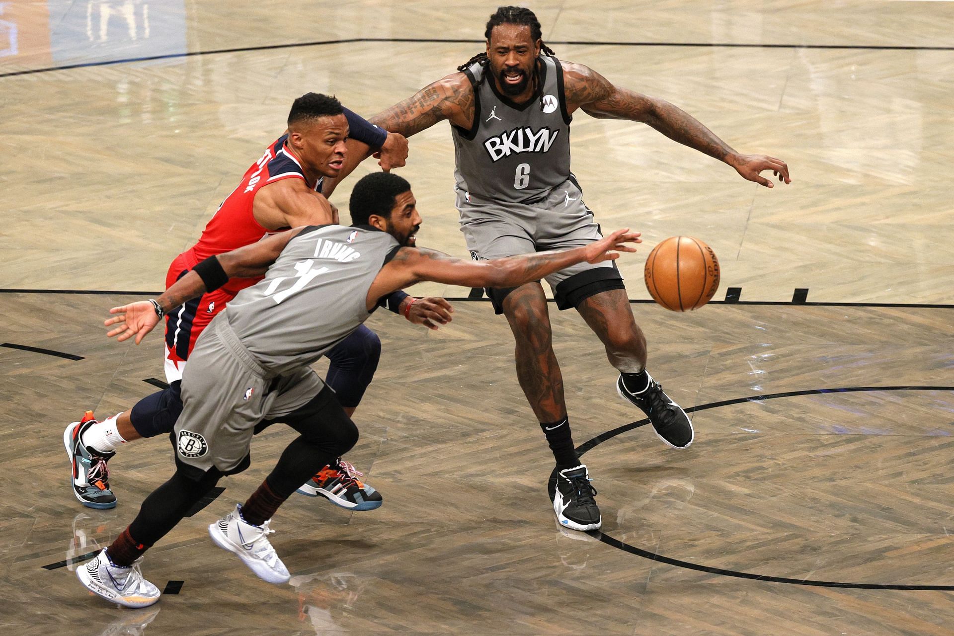 Kyrie Irving, Kevin Durant and Russell Westbrook