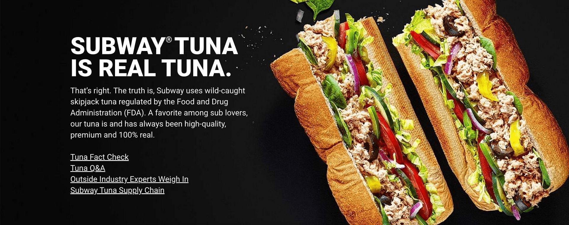 The sandwich chain claims to use 100% tuna (Image via Twitter)