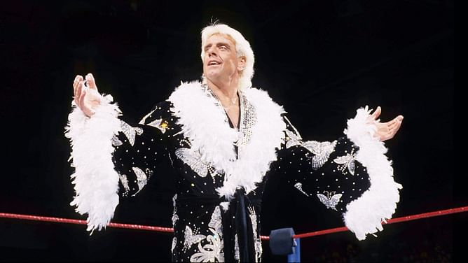 Watch: Ric Flair shares first-time look at special robe for his retirement match