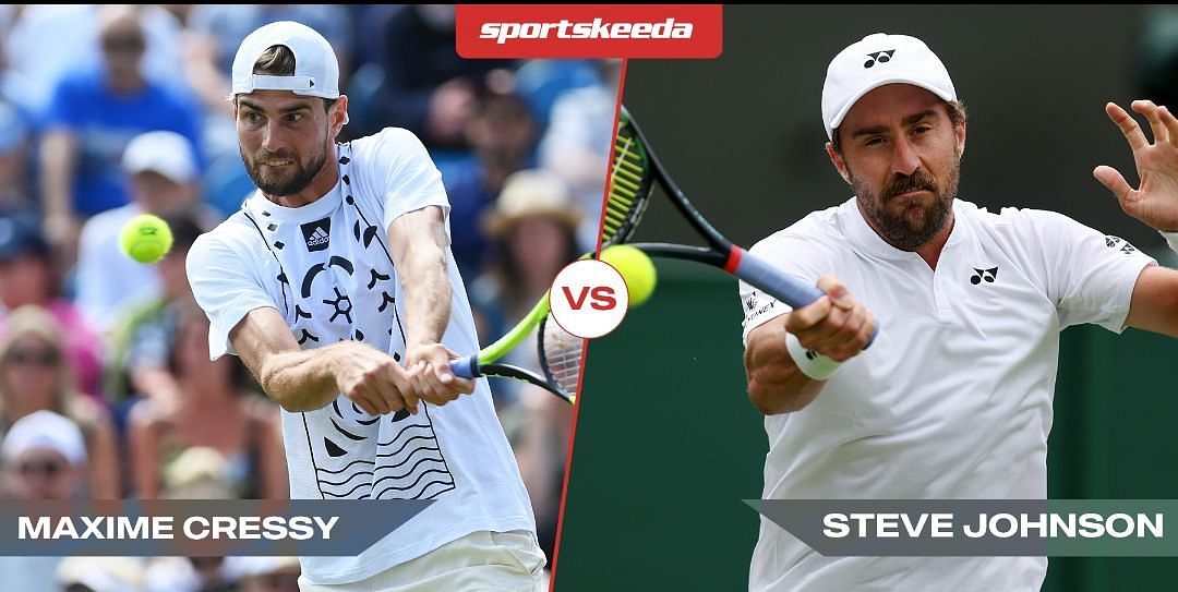 Maxime Cressy will take on Steve Johnson in the quarterfinals of the Hall of Fame Open